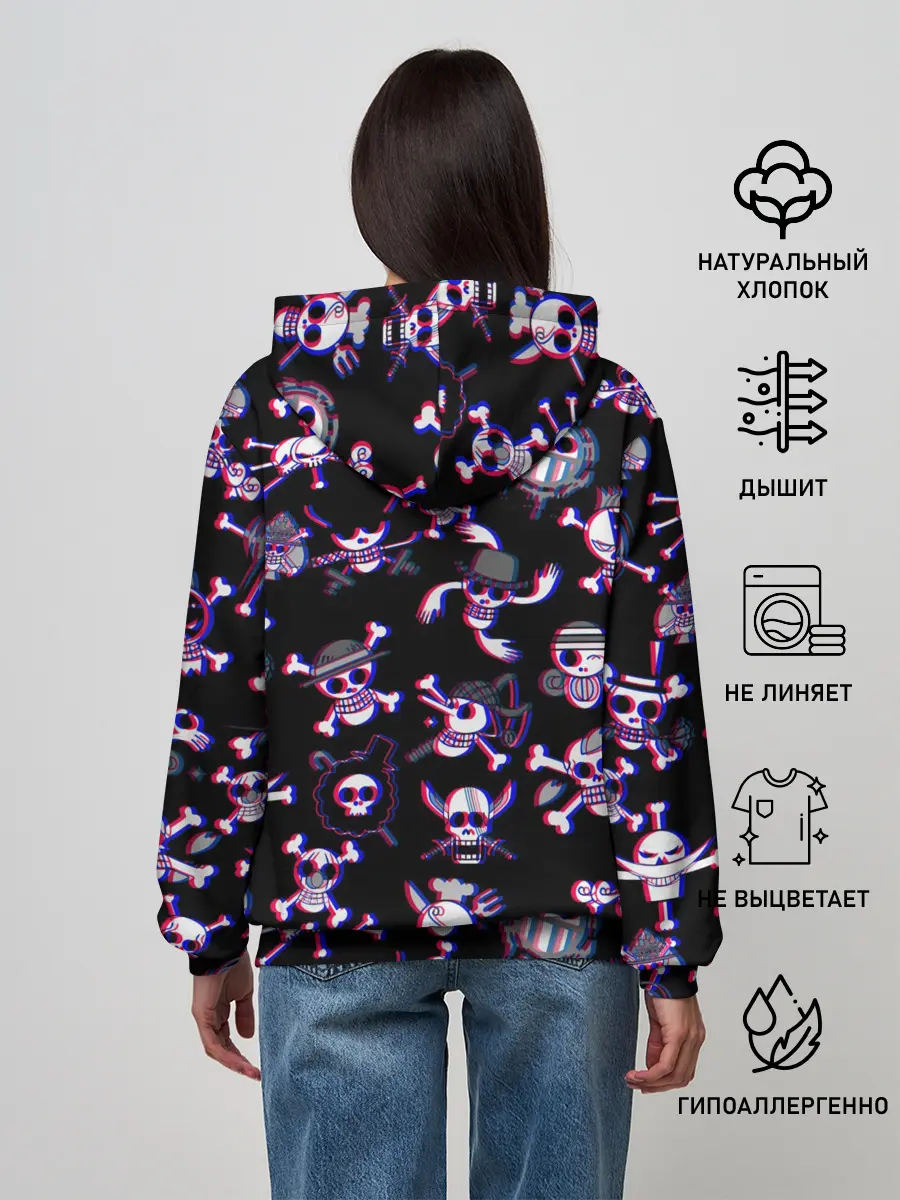 Женское худи / Луффи One Piece | Glitch