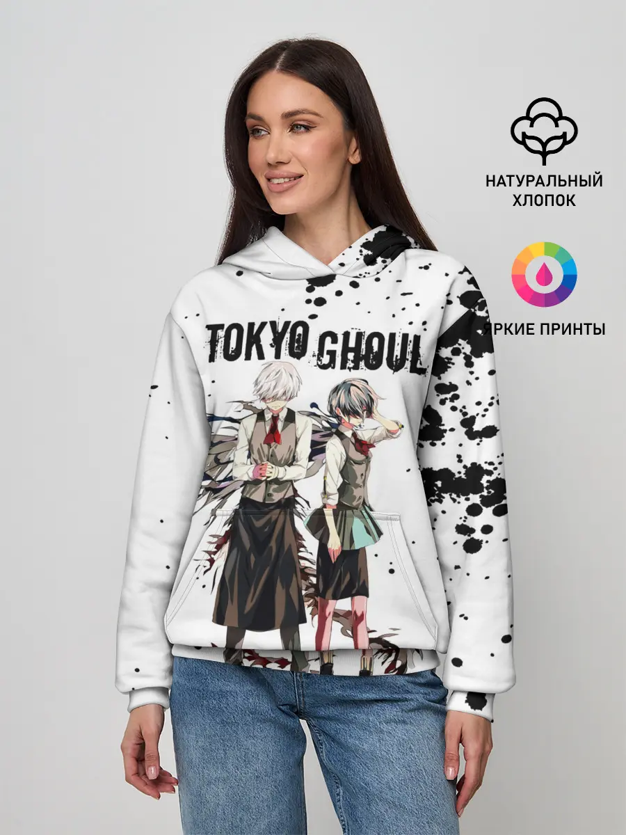 Женское худи / Канеки Кен и Тоука Киришима