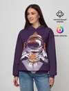 Женское худи / Космонавт ест бургер
