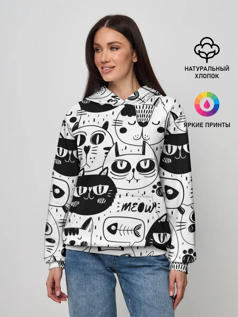 Женское худи / Кошки