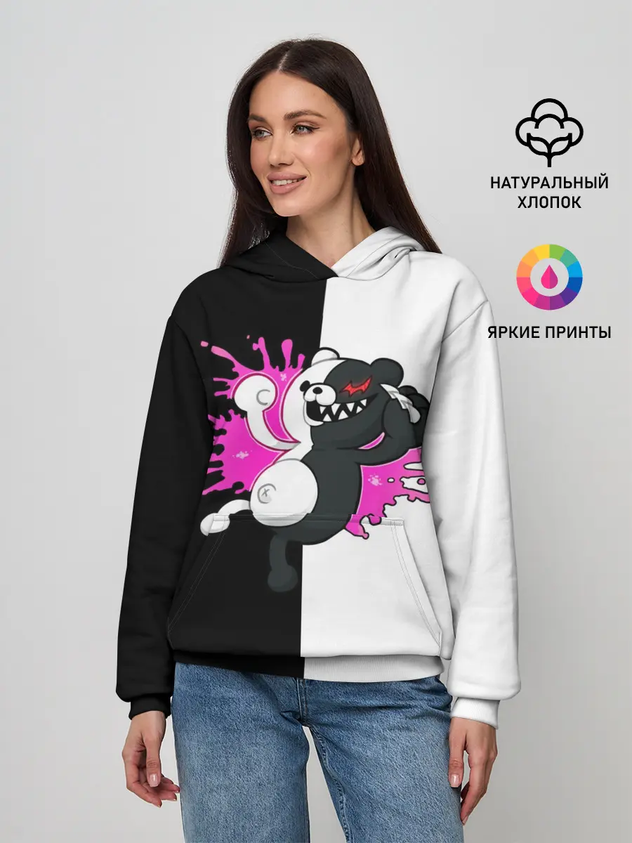 Женское худи / monokuma розовая жвачка