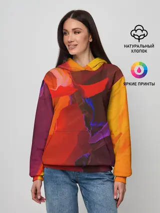 Женское худи / Горная абстракция