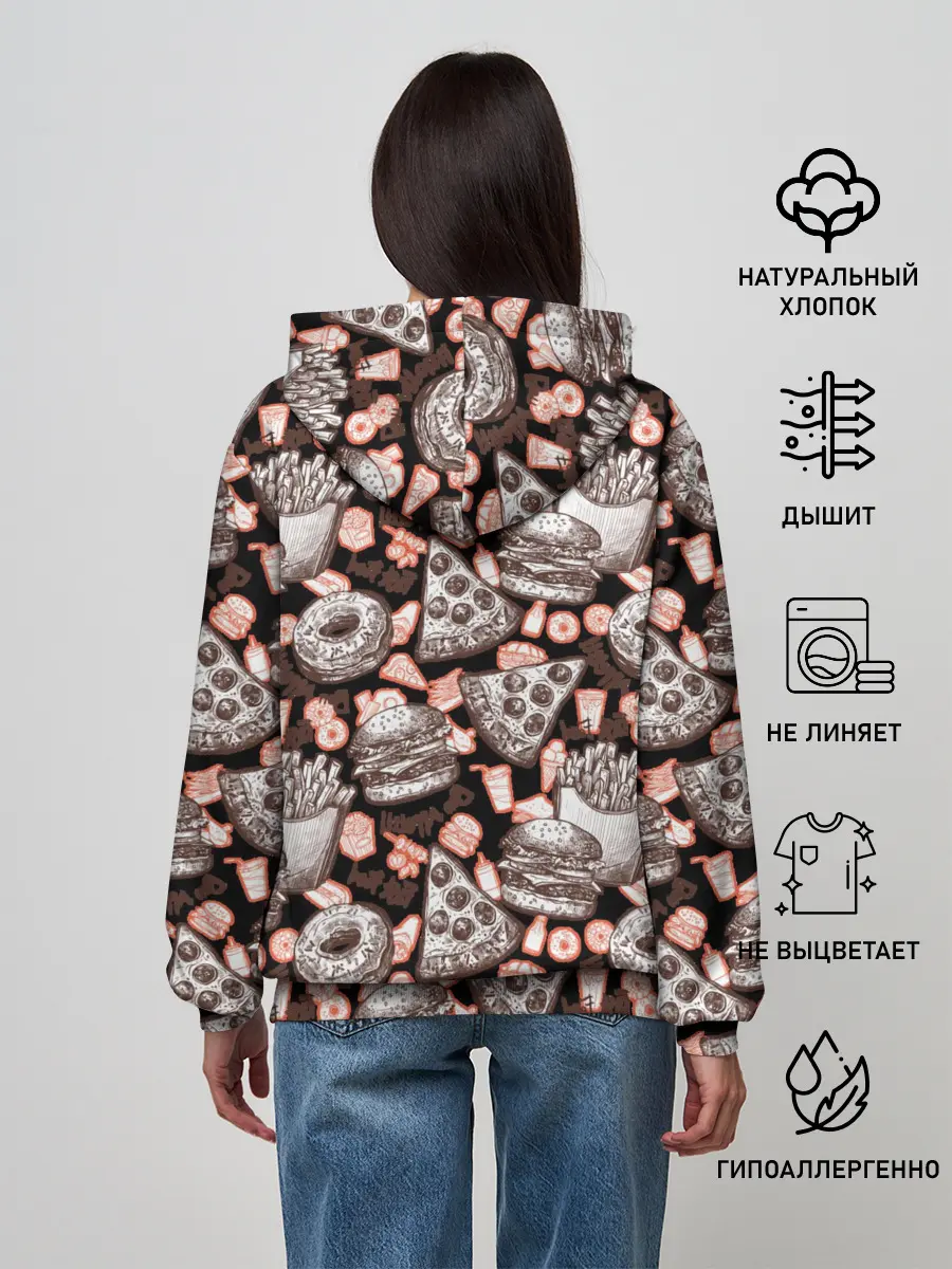 Женское худи / Фастфуд / Fast food
