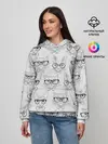 Женское худи / Кошки в очках