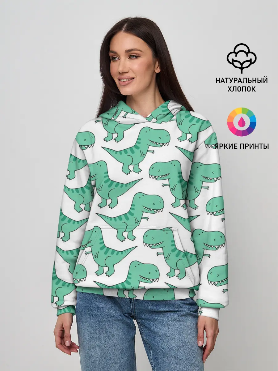 Женское худи / Динозавры