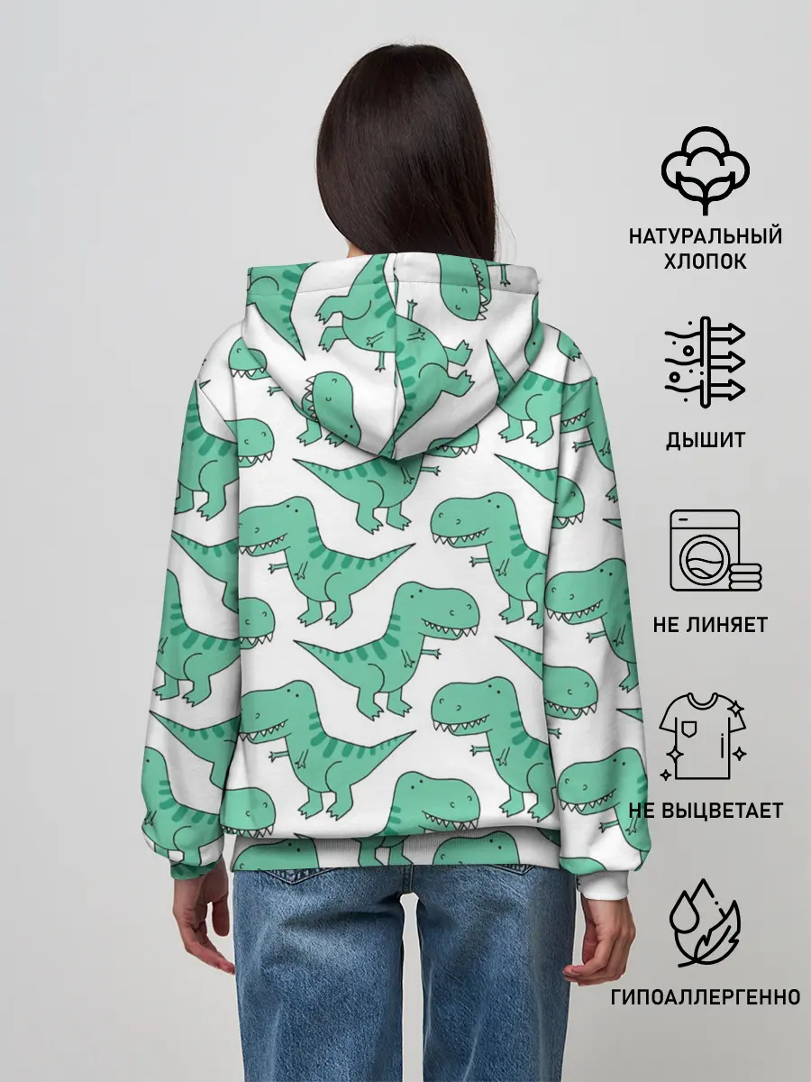 Женское худи / Динозавры