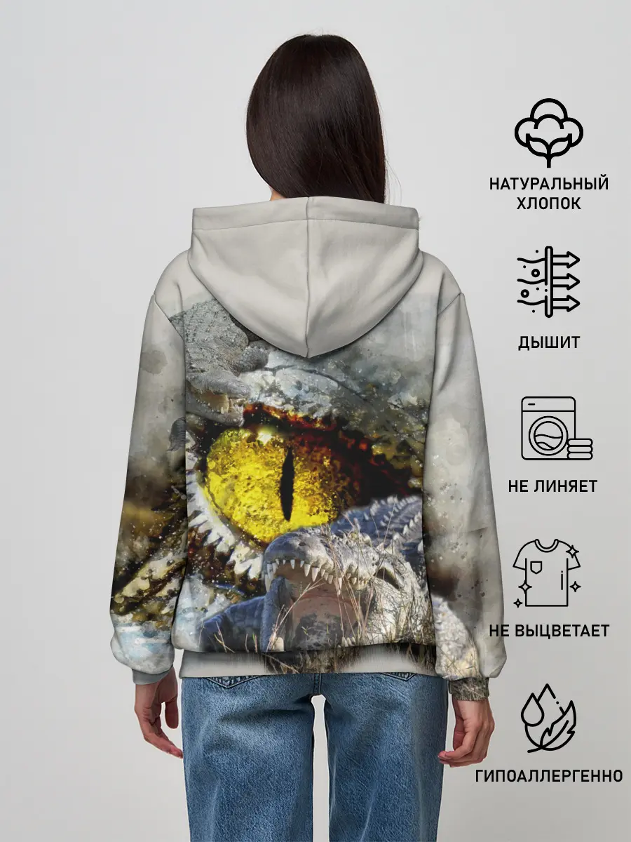 Женское худи / Глаз крокодила