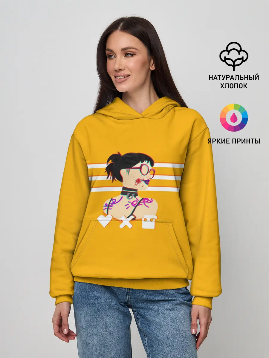 Женское худи / Love, Death and Robots | Lora Glitch