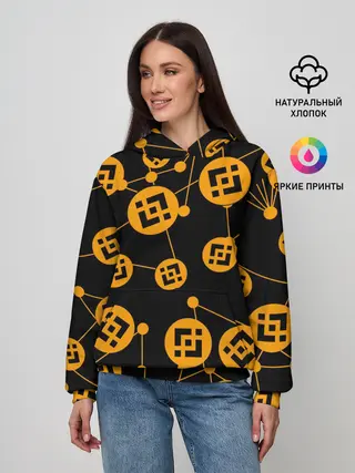 Женское худи / BINANCE / БИНАНС / УЗОР