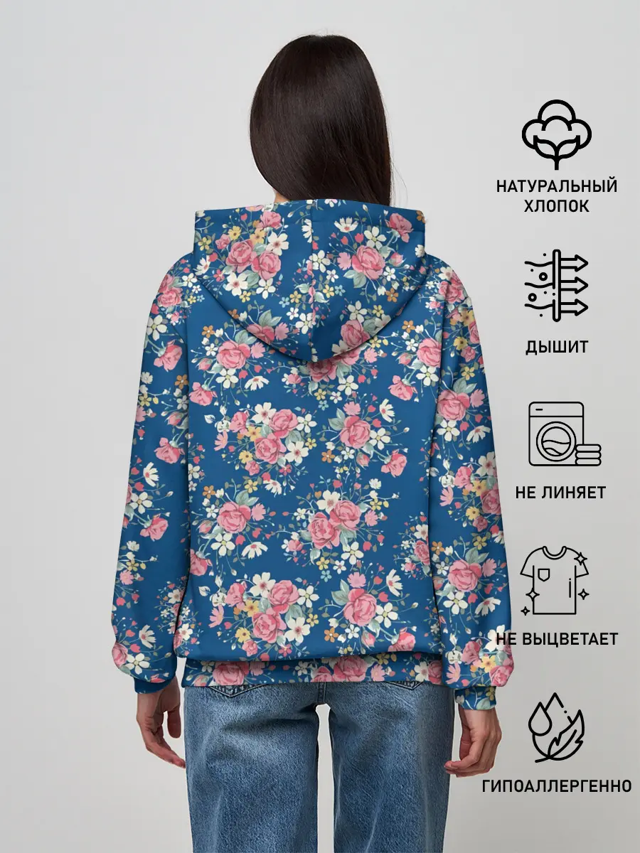 Женское худи / Розы и Ромашки