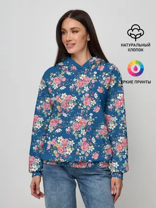 Женское худи / Розы и Ромашки