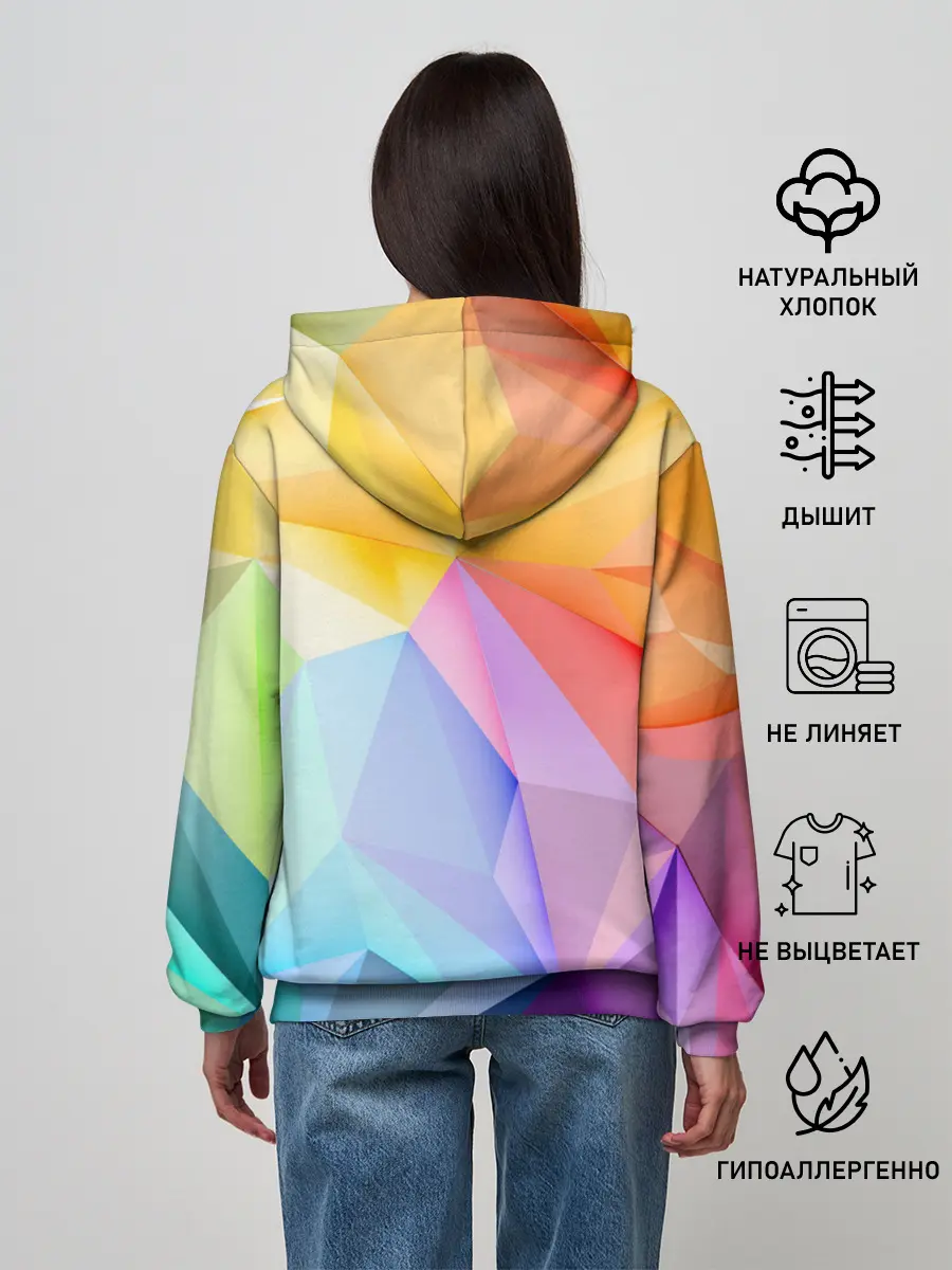 Женское худи / Радужная геометрия