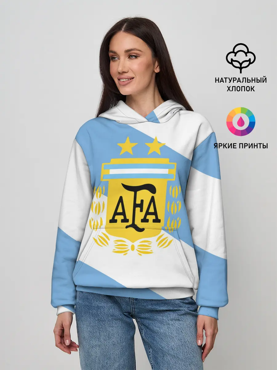 Женское худи / Сборная Аргентины + спина