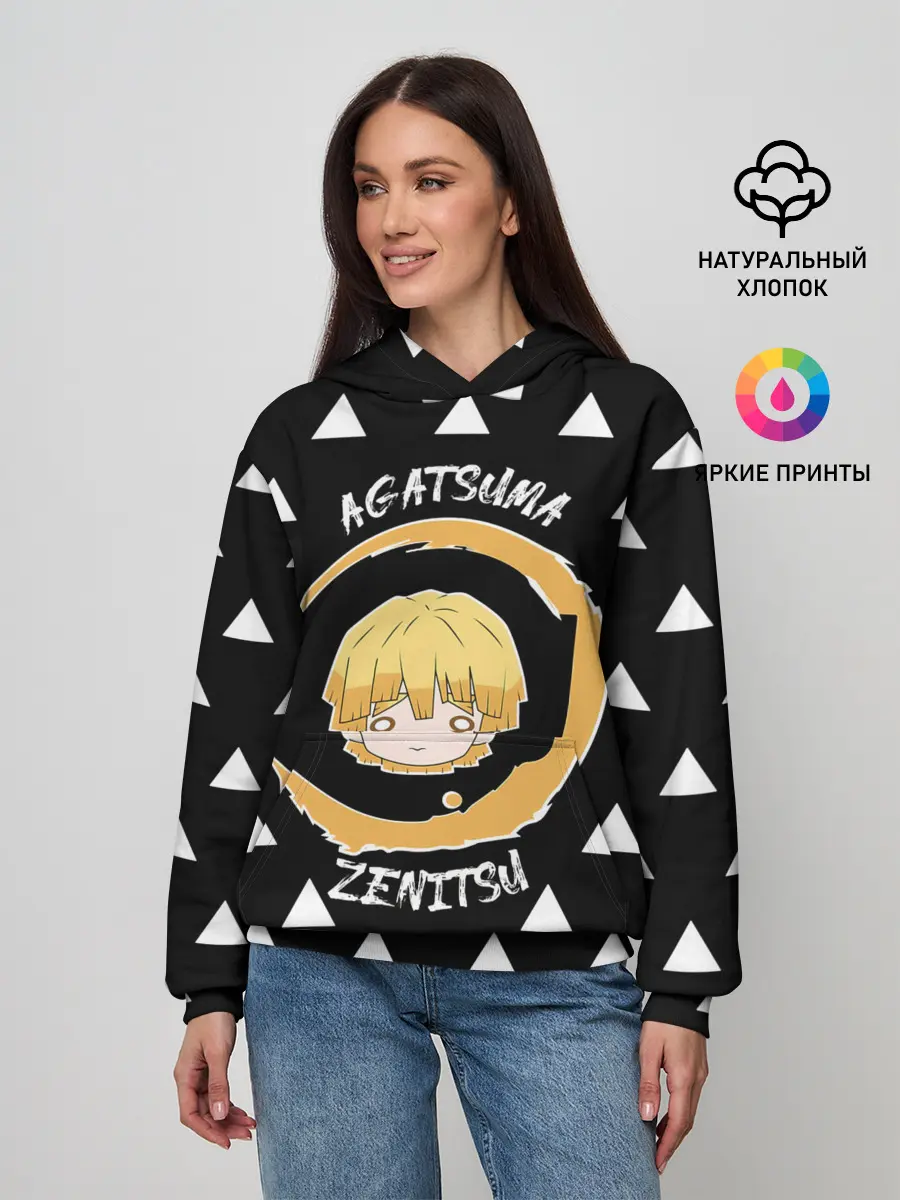 Женское худи / Agatsuma Zenitsu Kimetsu no Yaiba