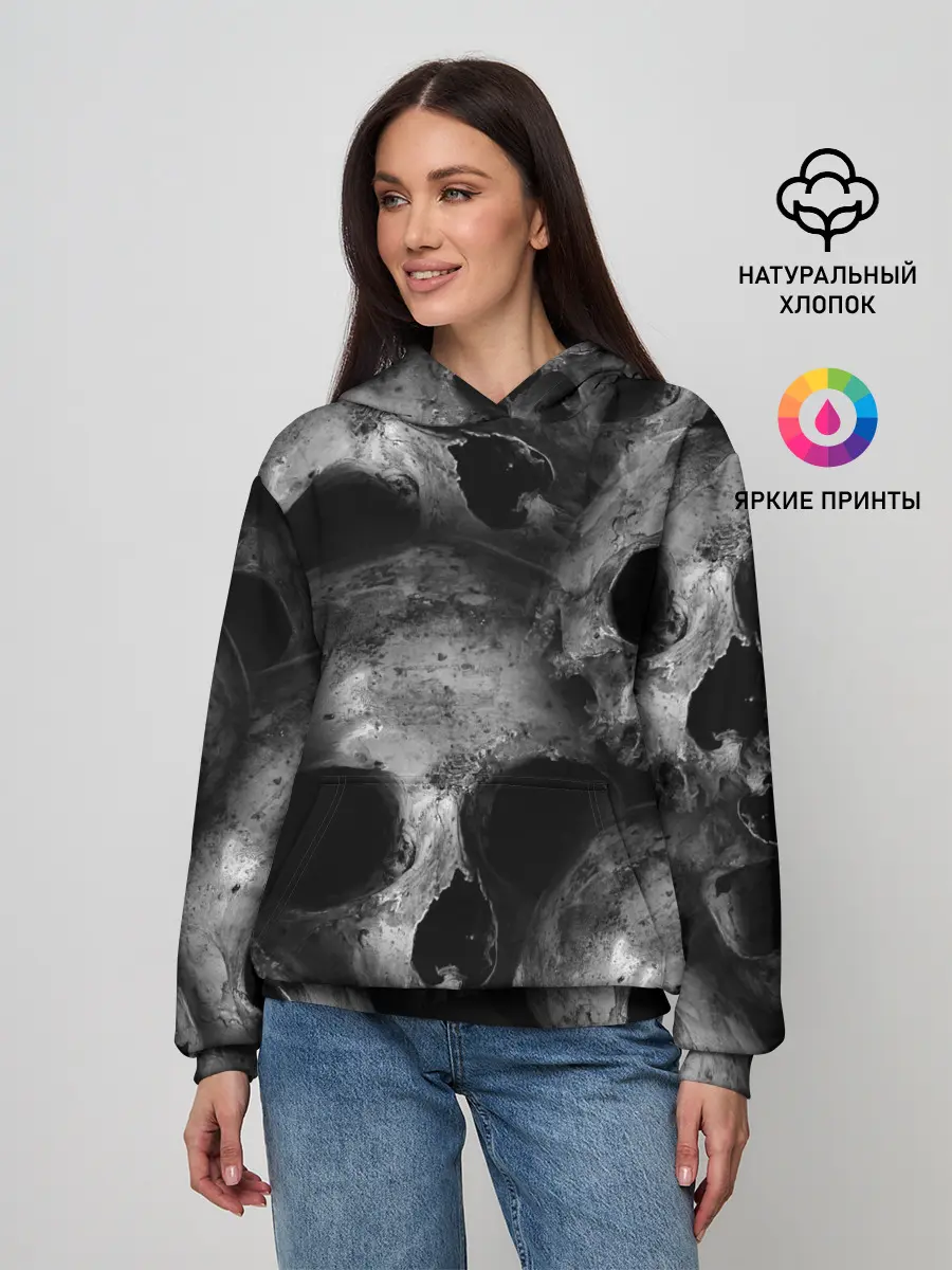 Женское худи / Груда черепов