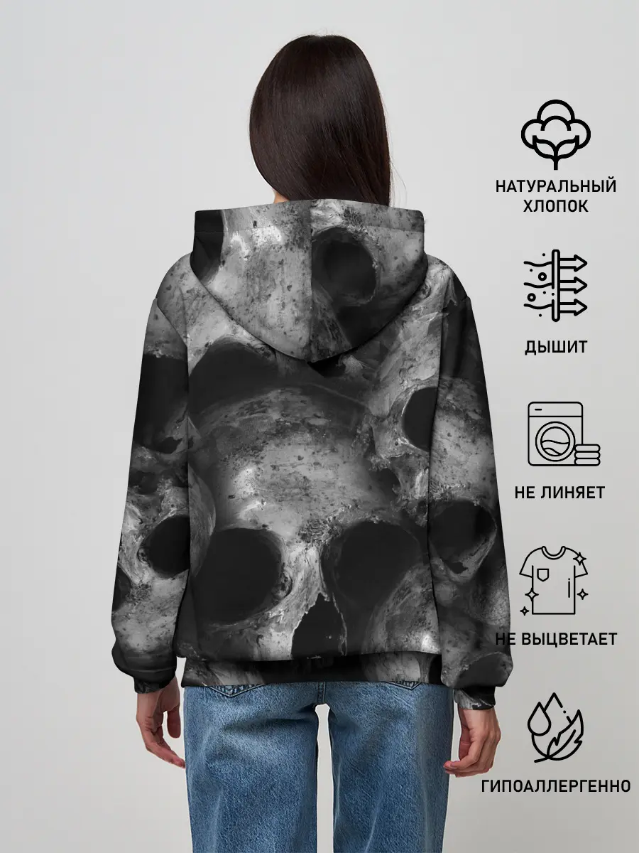 Женское худи / Груда черепов