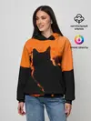 Женское худи / Котенок на фоне заката