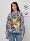 Женское худи / Лиса среди цветов