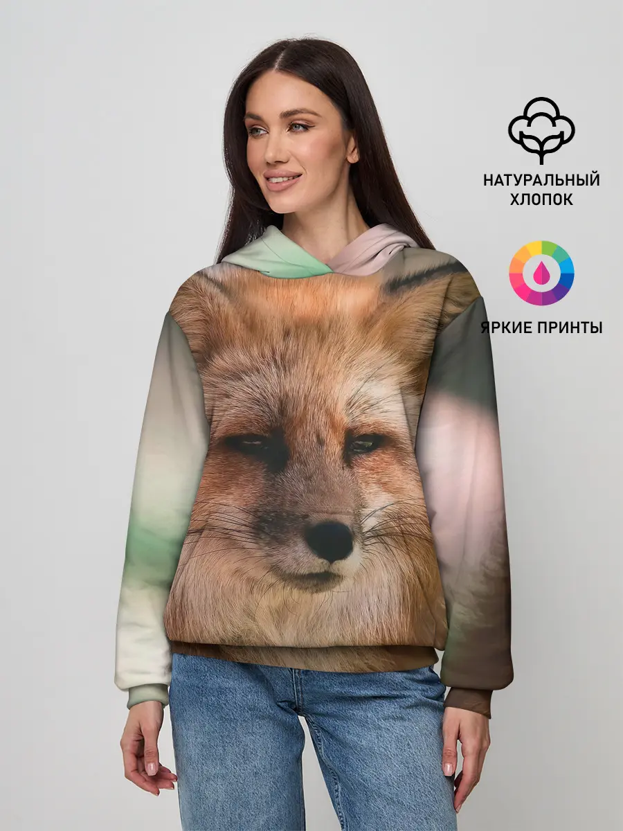 Женское худи / Строгая лисица