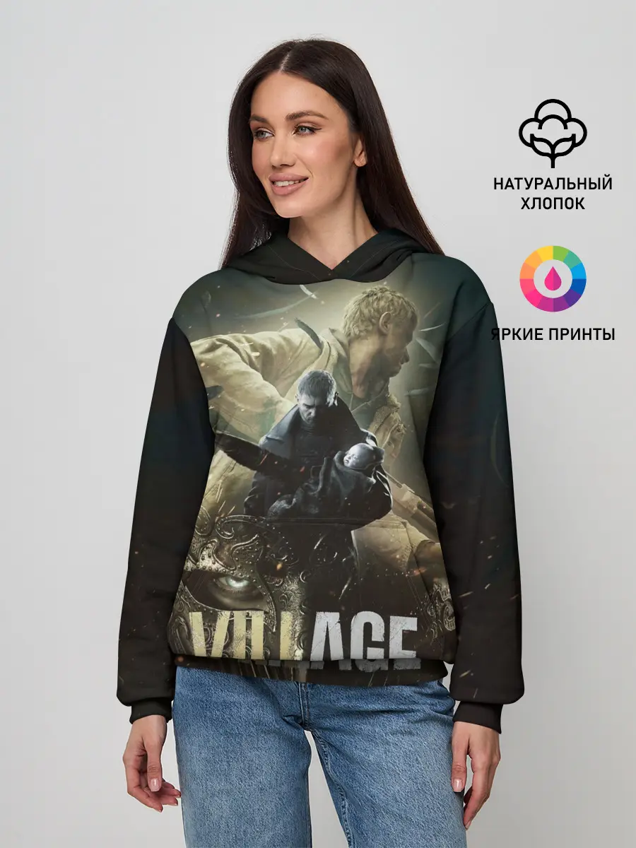 Женское худи / Итан,Крис и деревня RE8