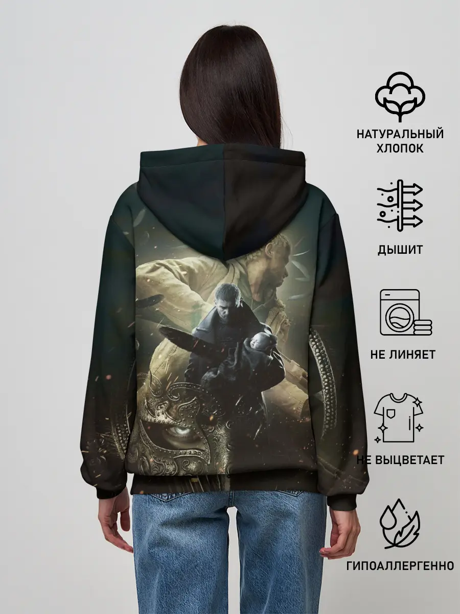 Женское худи / Итан,Крис и деревня RE8