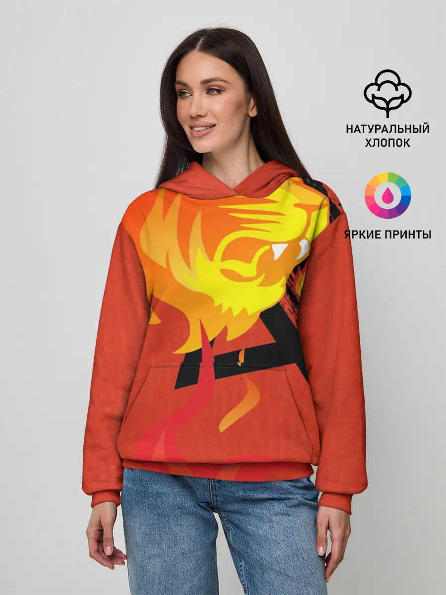 Женское худи / Огненный лев