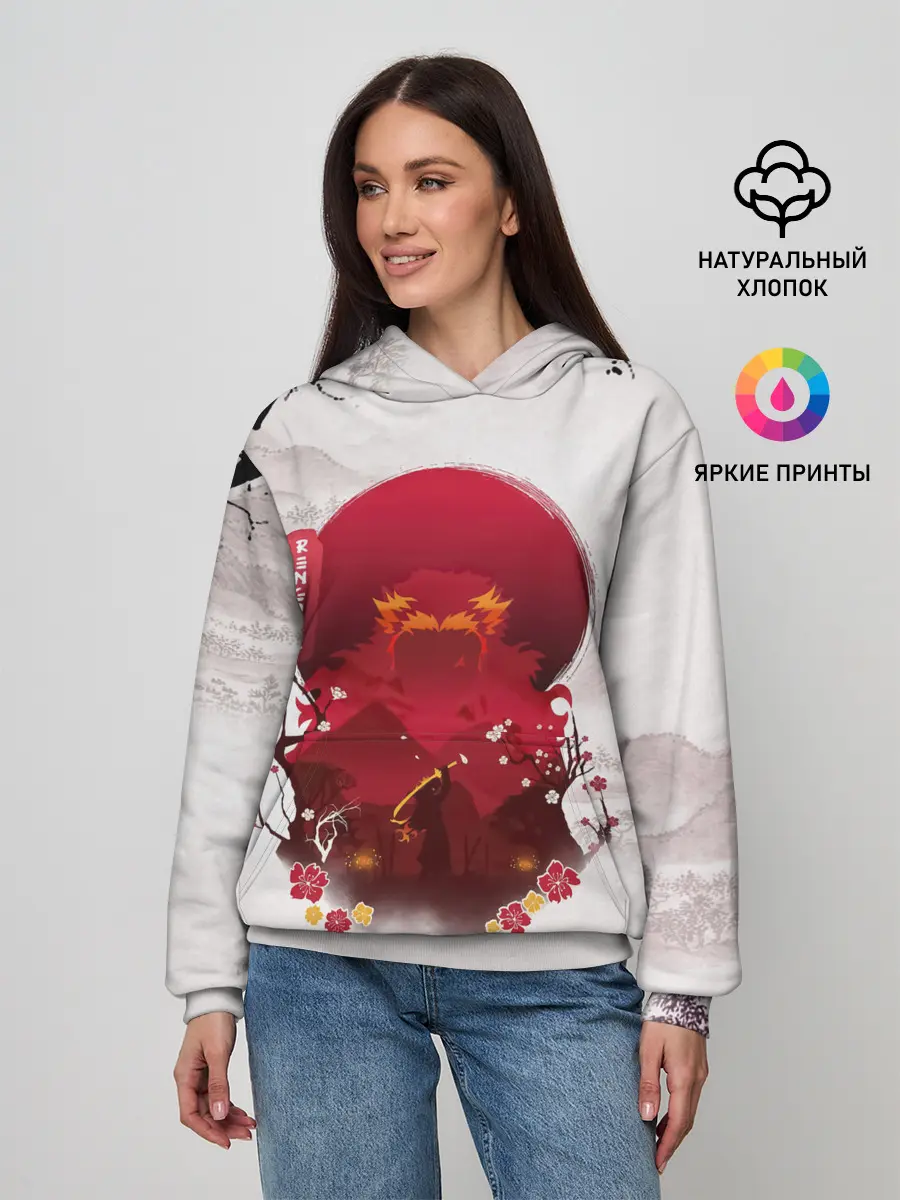 Женское худи / Кенджиро Ренгоку Kimetsu no Yaiba