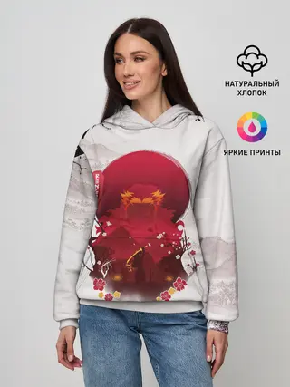 Женское худи / Кенджиро Ренгоку Kimetsu no Yaiba