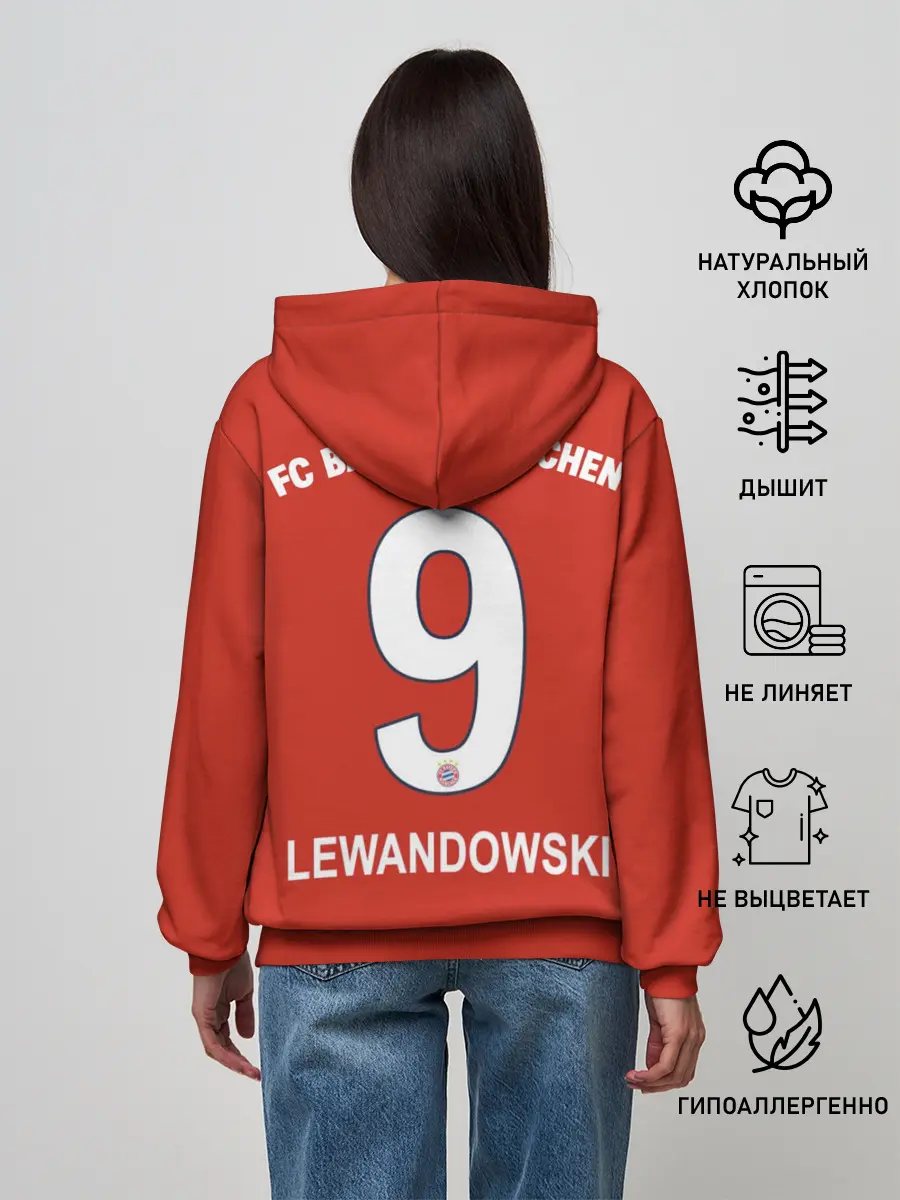 Женское худи / Роберт Левандовски 9