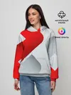 Женское худи / 3D SPORT STYLE RED / WHITE