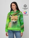 Женское худи / Лисенок в зеленом лесу
