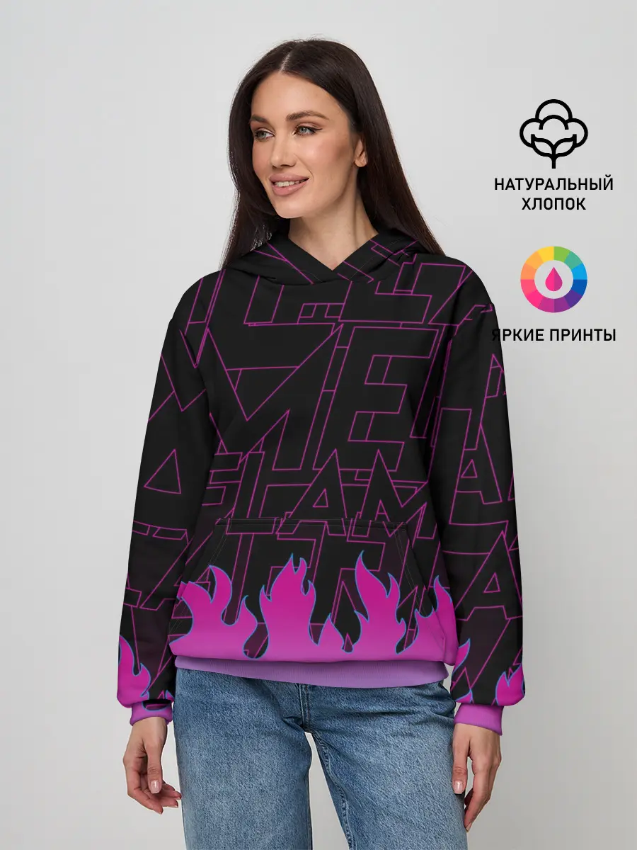 Женское худи / РОЗОВОЕ ПЛАМЯ | PINK FLAME