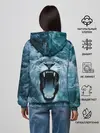 Женское худи / Львица в бушующих волнах