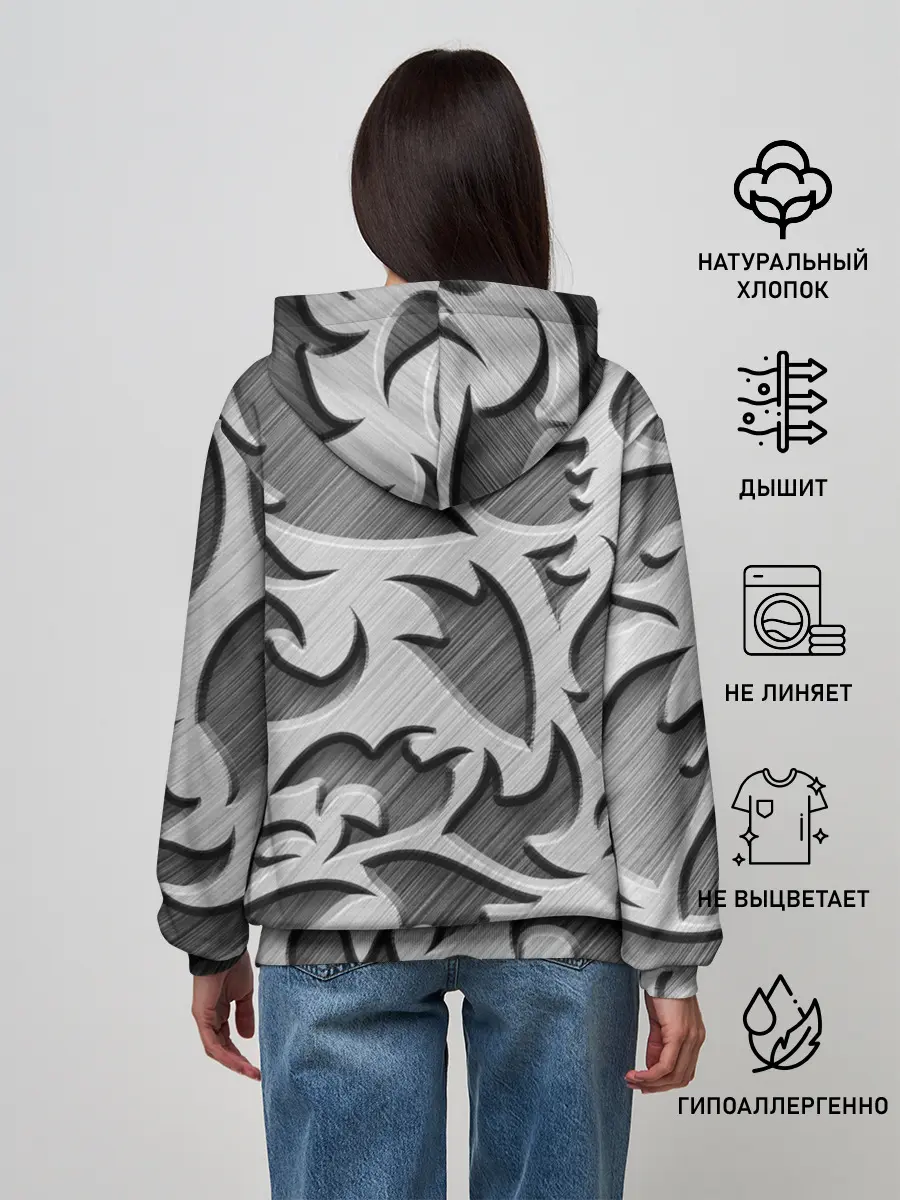 Женское худи / Монохромный узор