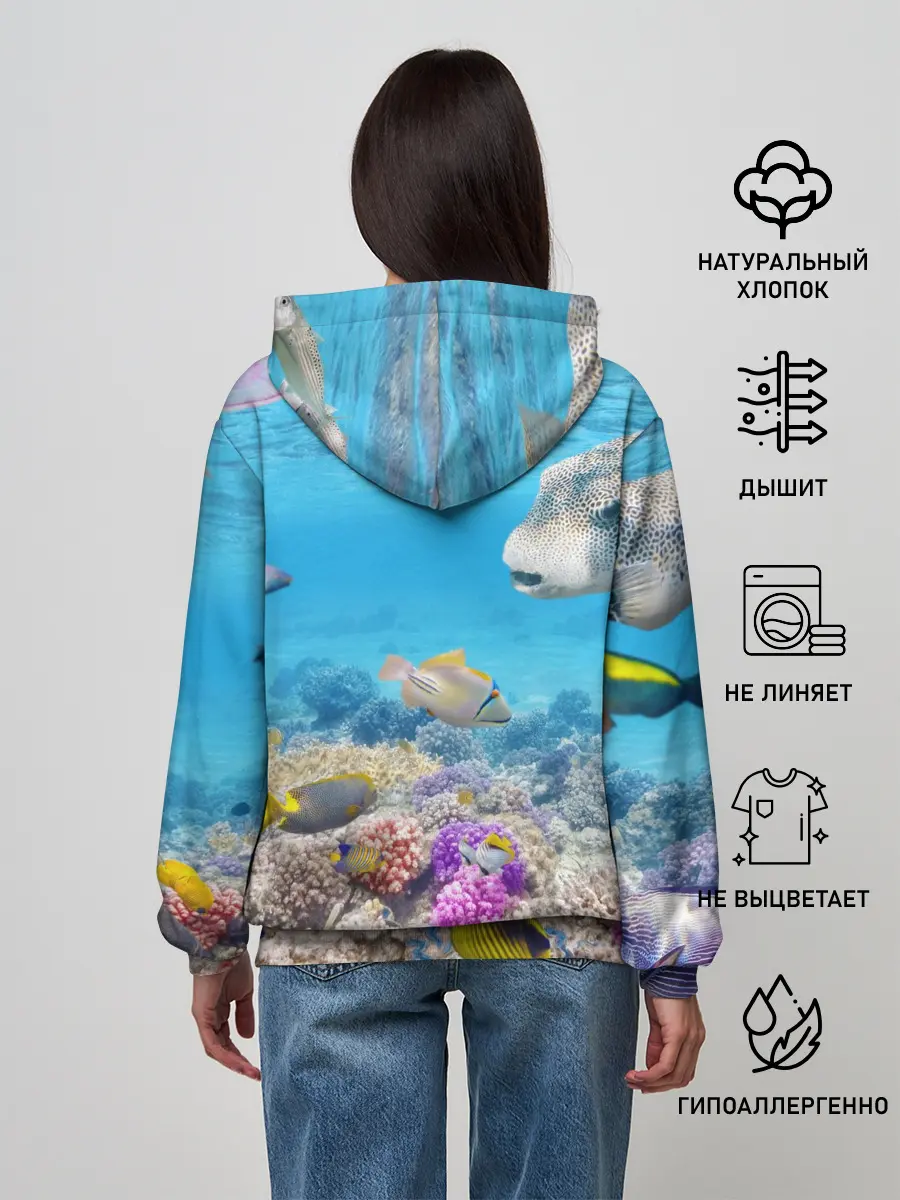 Женское худи / Морской мир