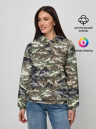 Женское худи / Камуфляж для рыбака