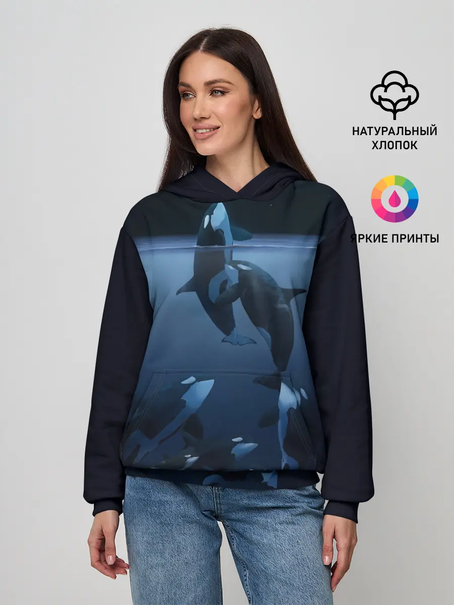 Женское худи / касатки