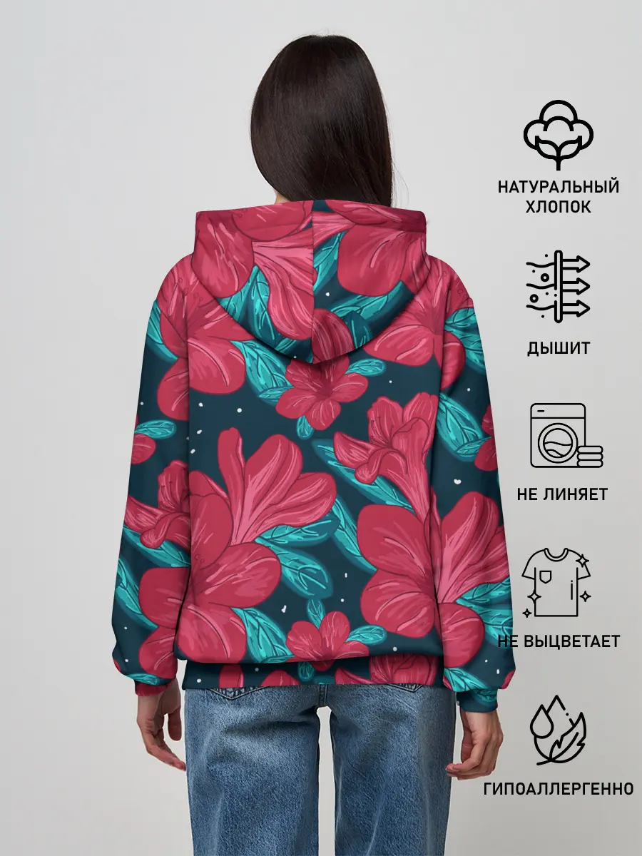 Женское худи / Моника в цветах