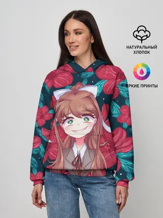 Женское худи / Моника в цветах