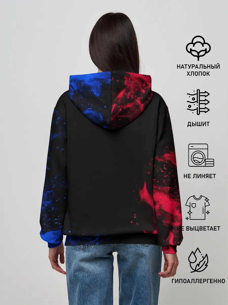 Женское худи / ЛИОНЕЛЬ МЕССИ / ОГОНЬ / FIRE