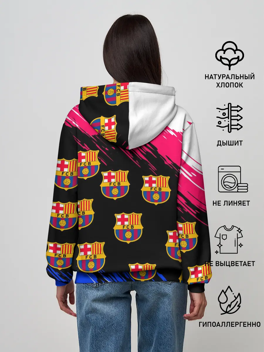 Женское худи / ЛИОНЕЛЬ МЕССИ / БАРСЕЛОНА