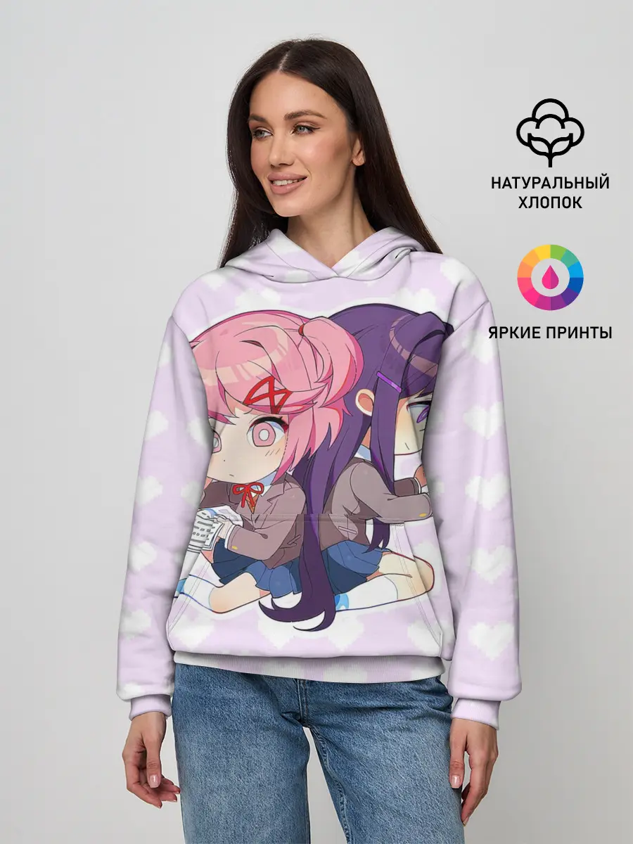 Женское худи / Chibi Natsuki and Yuri