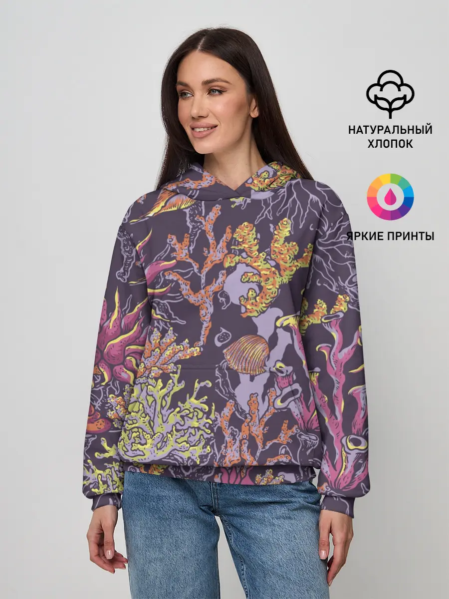 Женское худи / Кораллы