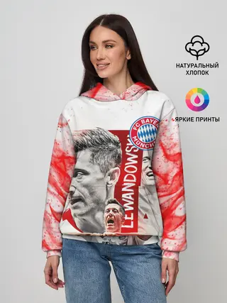 Женское худи / РОБЕРТ ЛЕВАНДОВСКИ / БАВАРИЯ