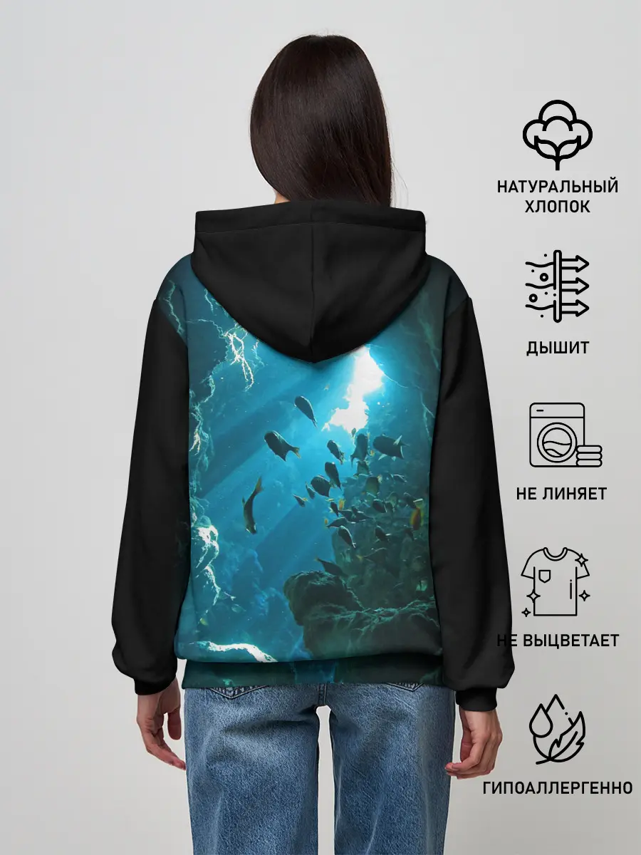 Женское худи / Коралловые рыбки