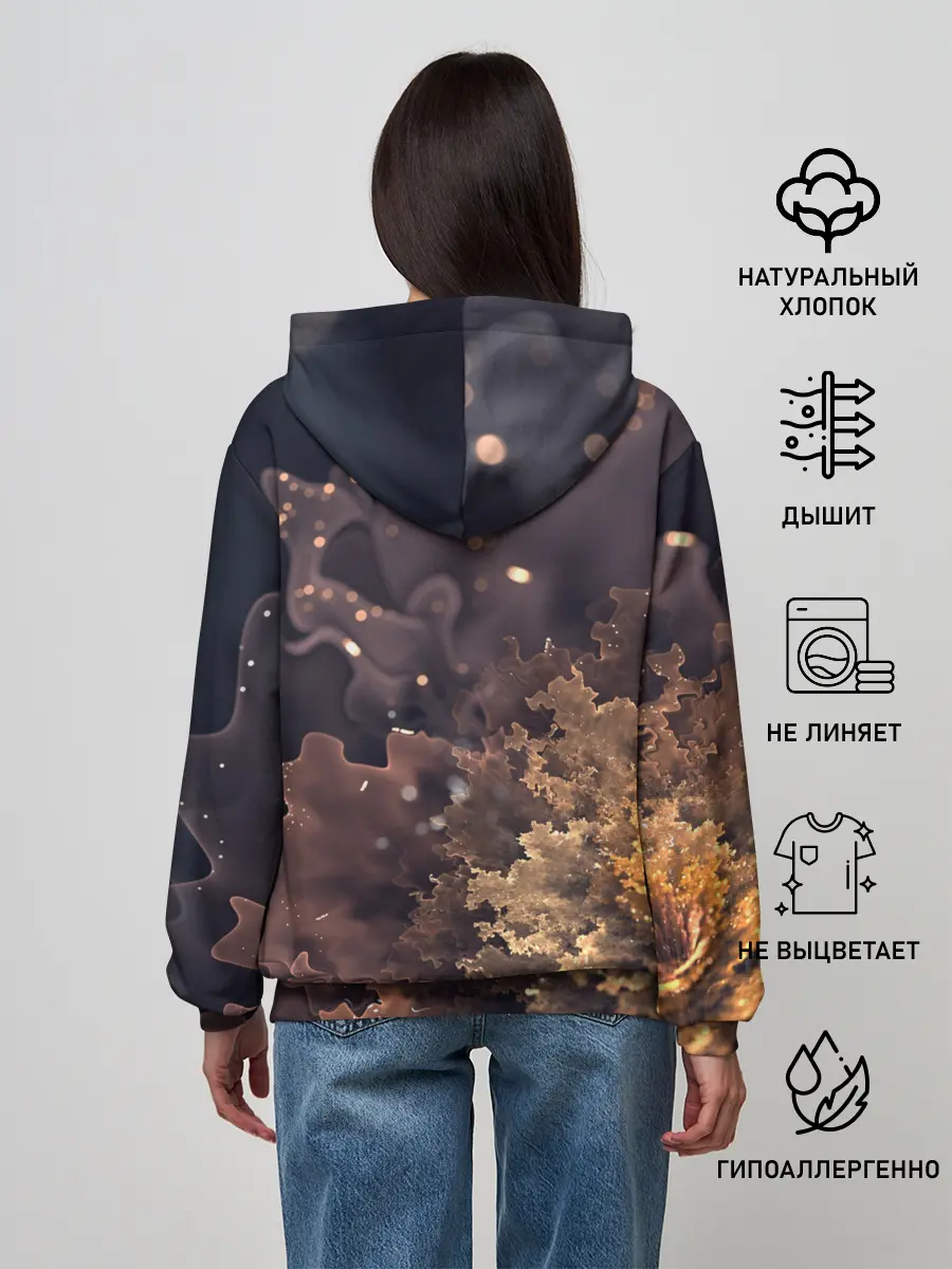 Женское худи / КосмиЧеский Цветок