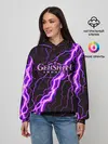 Женское худи / GENSHIN IMPACT МОЛНИЯ НЕОН