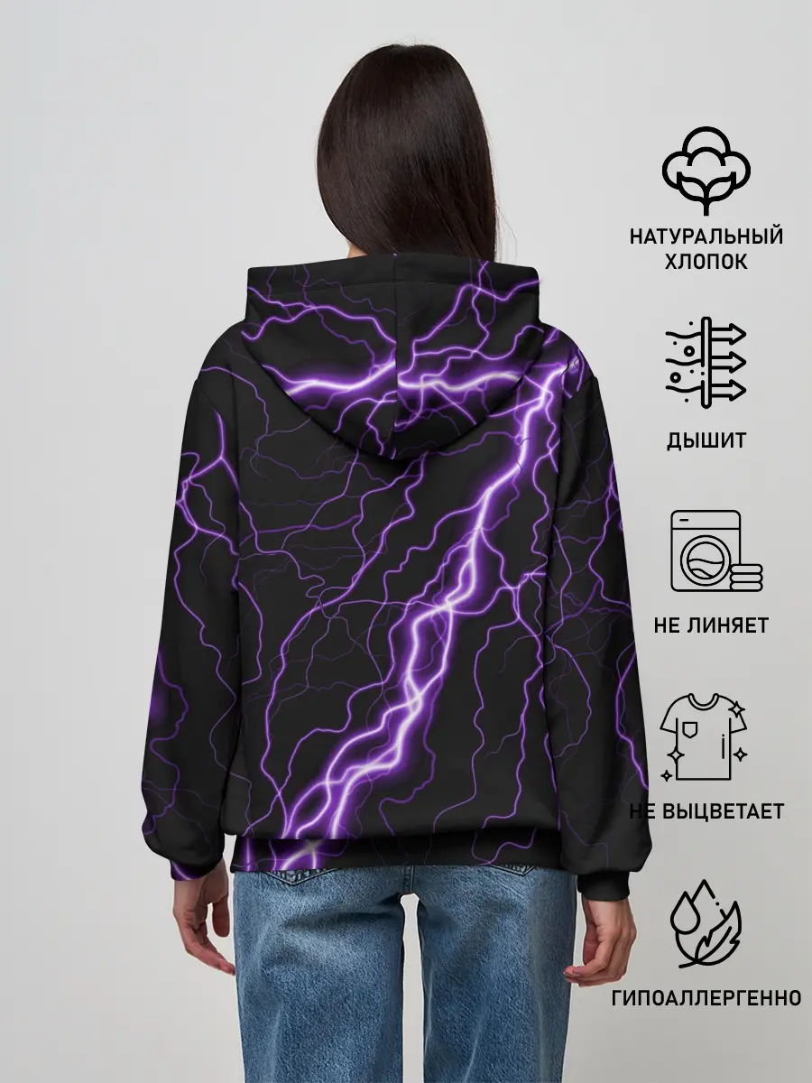 Женское худи / Keqing Genshin Impact / Молния