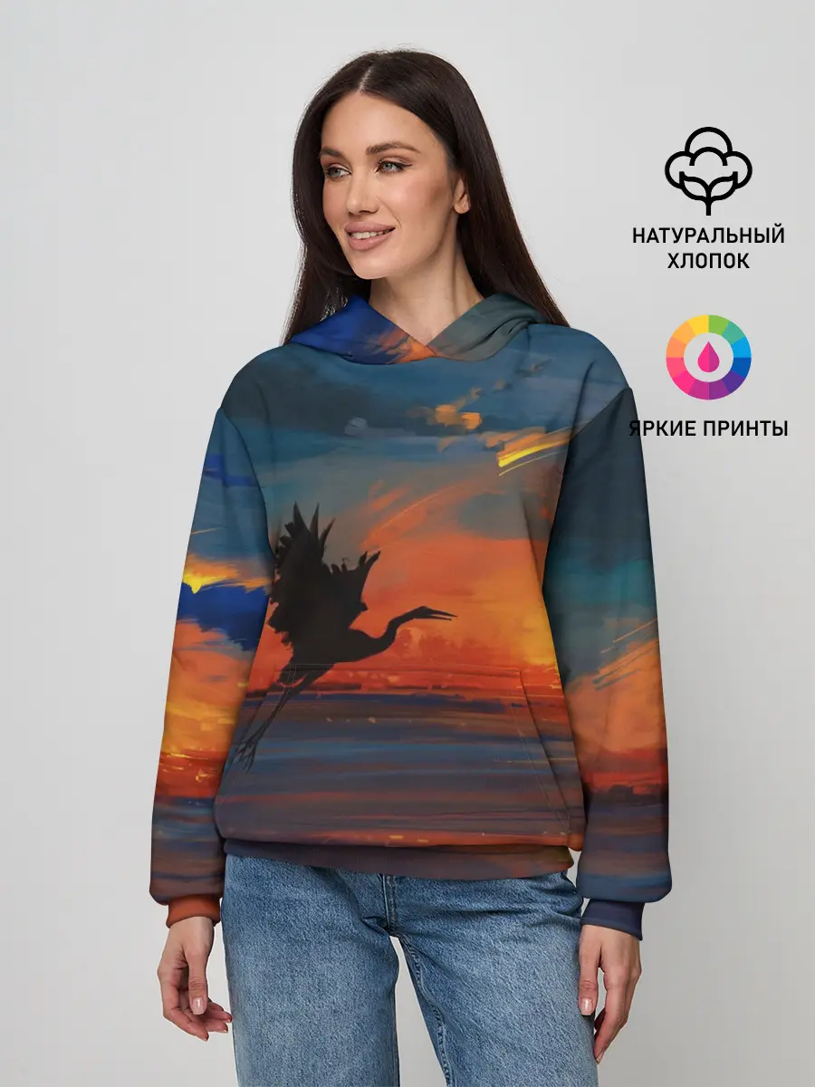 Женское худи / Прибрежный закат