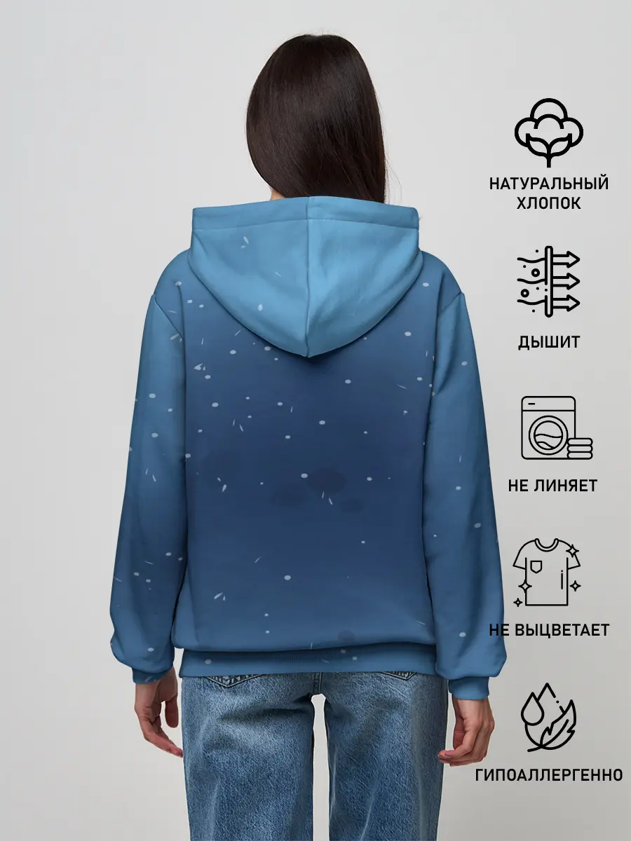 Женское худи / Два дельфина